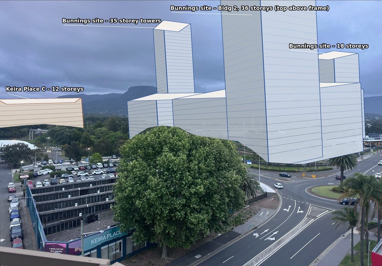 Same view with proposed towers added